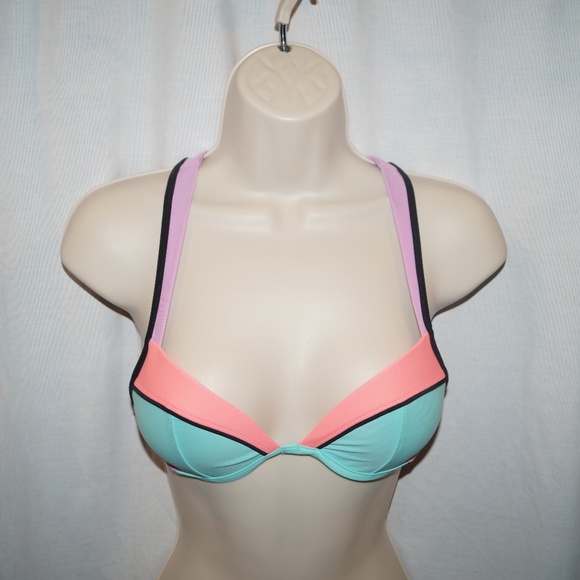 Xhilaration Mint Lilac Coral Colorblock XS Bikini - Picture 2 of 7